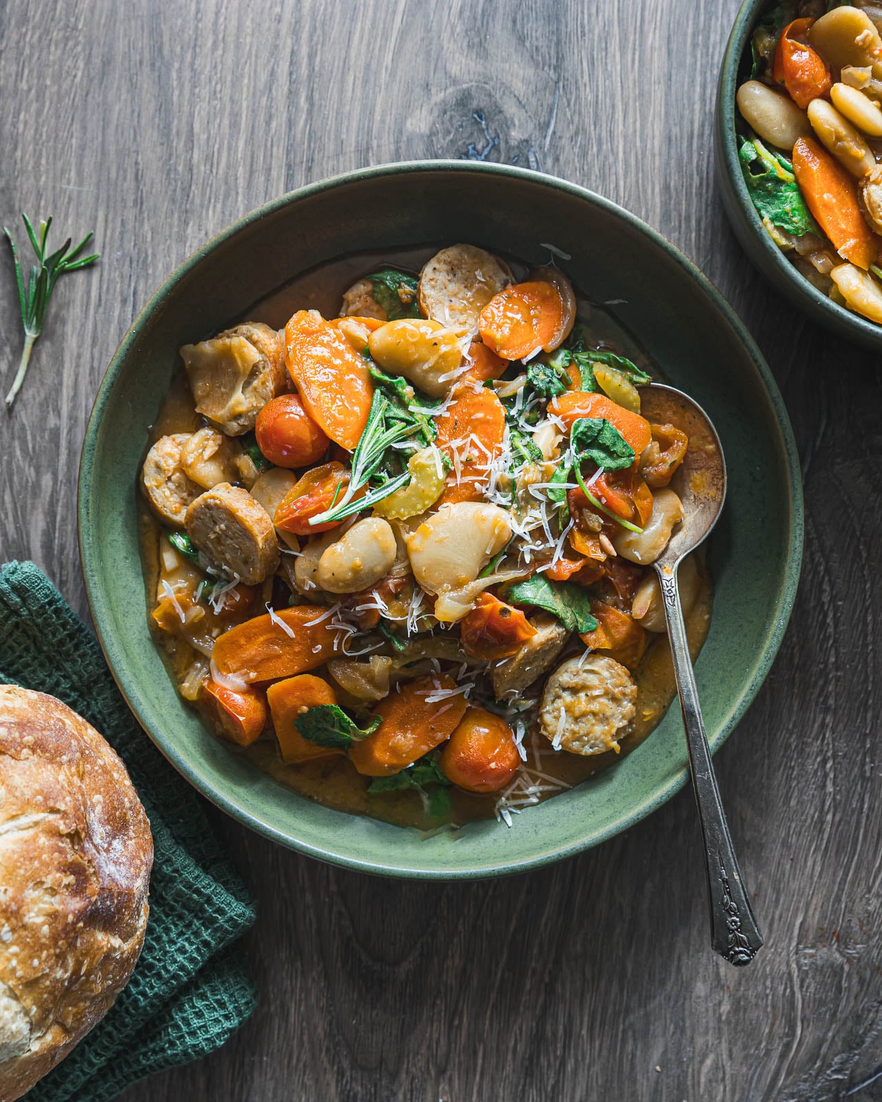 Butter Bean Stew with Italian Chicken Sausage