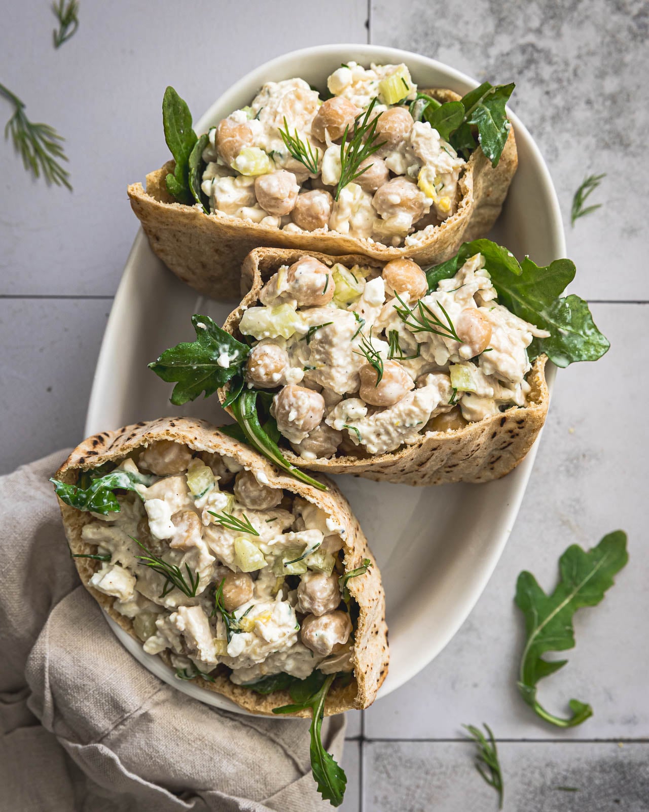 Chicken and Chickpea Salad with Cottage Cheese